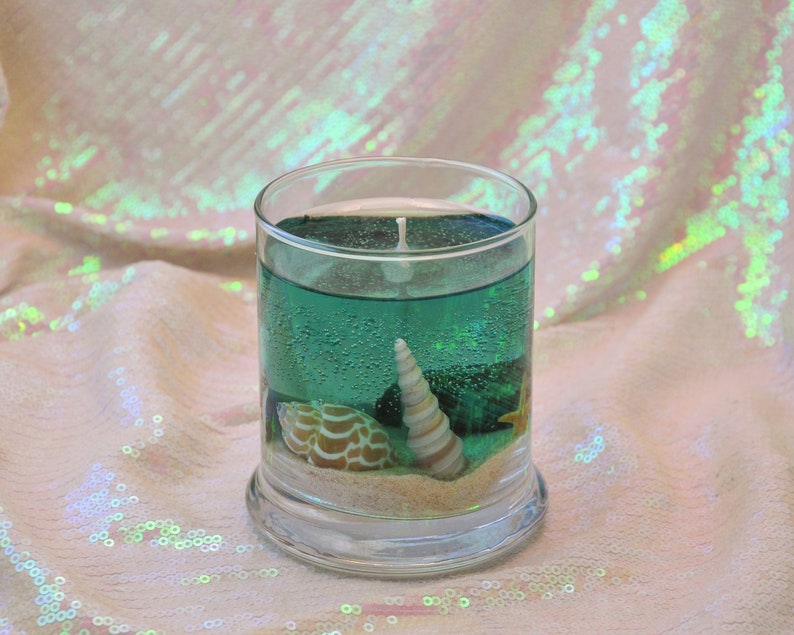 Ocean Candle / Beach Candle Made with Real Seashells and Sand Etsy