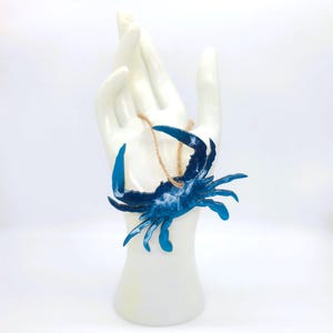 Crab Ornament - Handmade Resin and Wood