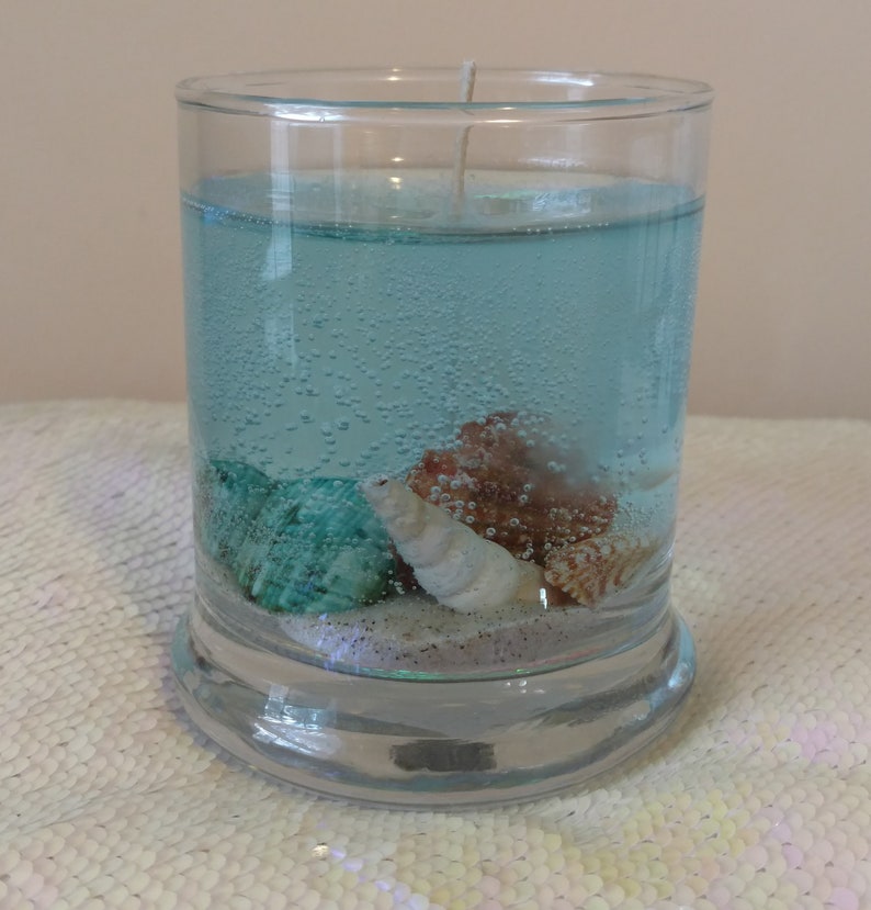 Ocean Candle / Beach Candle Made with Real Seashells and Sand Etsy