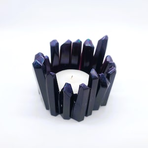 Crystal Cluster Tealight Candle Holder - Made with Eco-Friendly Resin