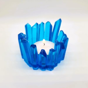Crystal Cluster Tealight Candle Holder - Made with Eco-Friendly Resin