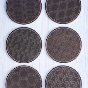 Artisan Coasters | Set of x 6 Drink Coasters | Unique Gift | Art Coasters | Gifts for Her | Housewarming Gift | Best Gift | Colours Choices