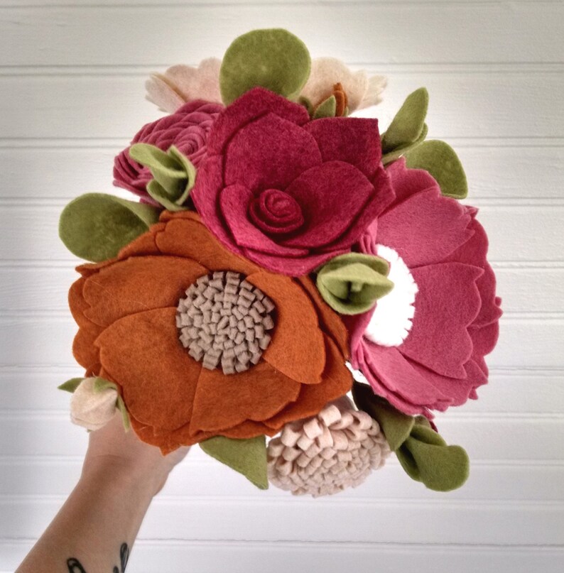 felt wedding bouquet