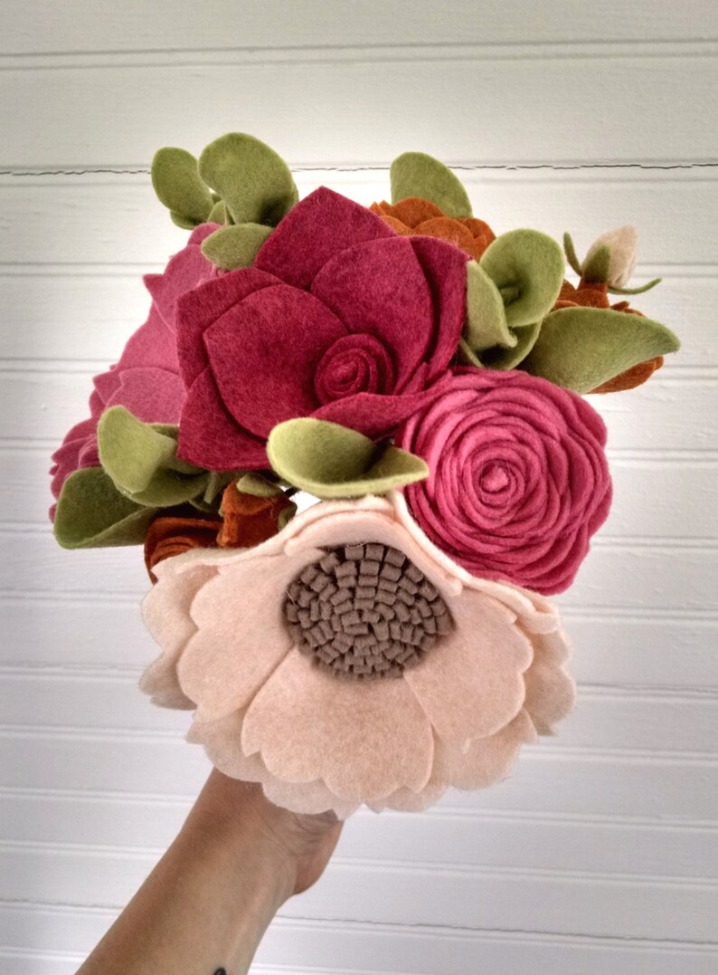 felt wedding bouquet