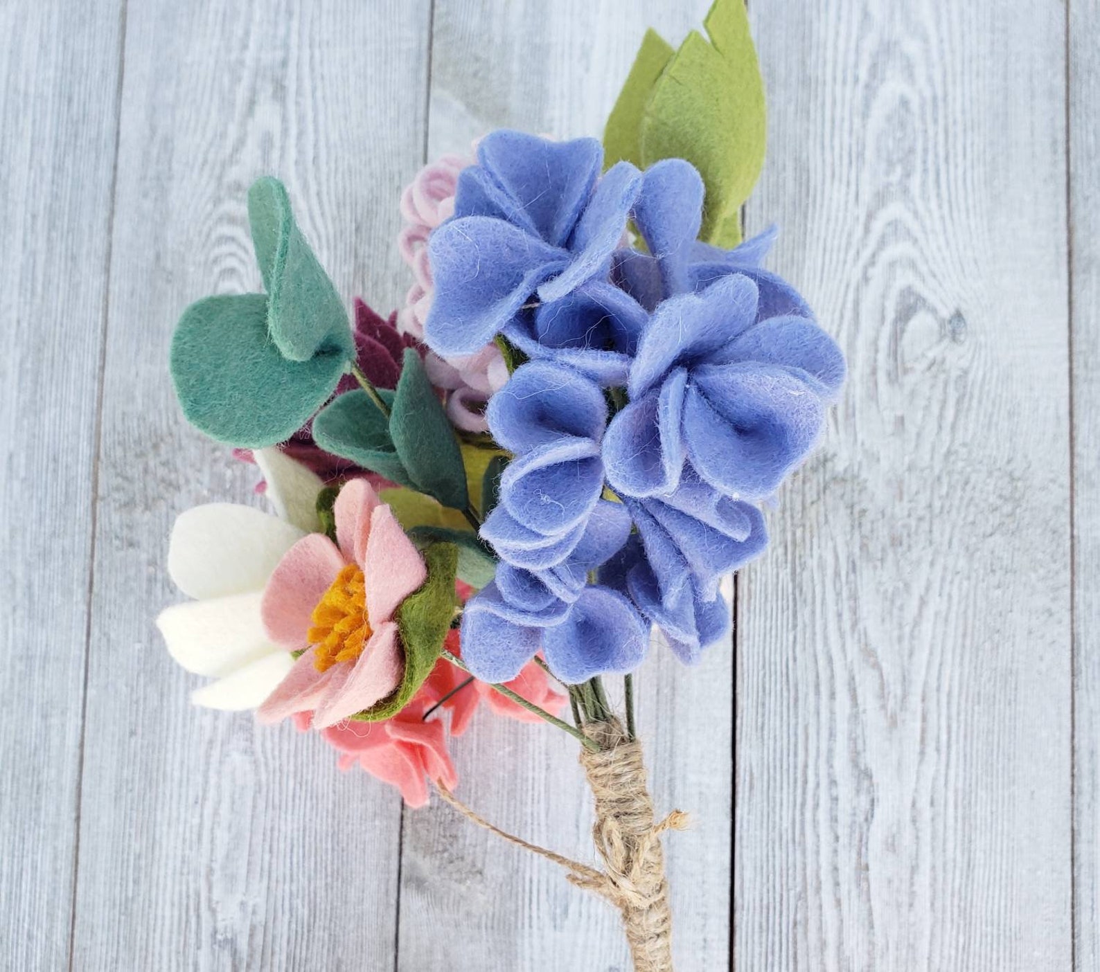 Small Felt Flower Bouquet Wildflower Felt Bouquet Wildflower Etsy