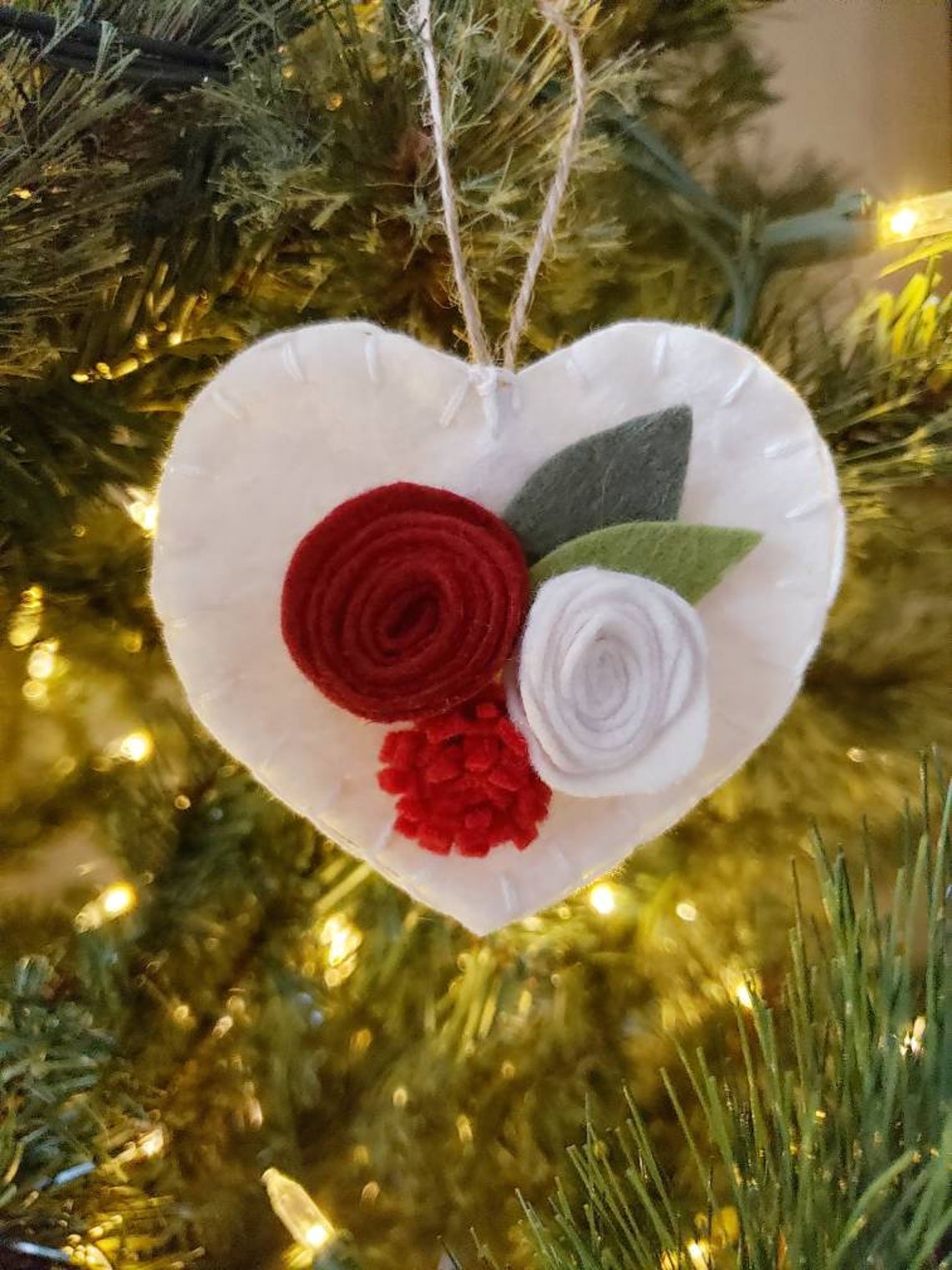 Set of 6 felt ornaments wool felt ornaments christmas tree Etsy