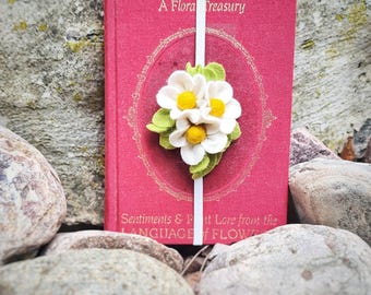 Felt Flower Bookmark - Button Daisies
