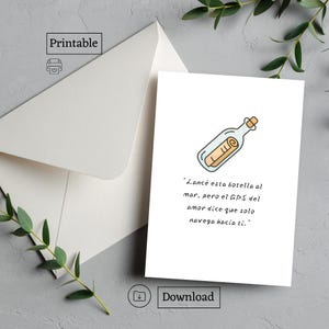 Tarjeta de Amor "Mensaje en una Botella" – Romántica y Divertida para San Valentín o Aniversario