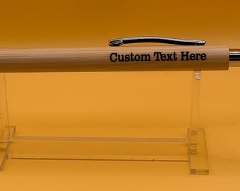 Personalized Engraved Bamboo Pen – Custom Wedding, Corporate Gift