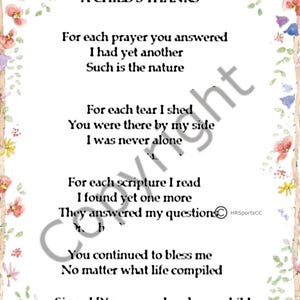 Original Customized Mother&#39;s Day Poem