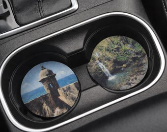 Puerto Rico Car Coasters (Set of 2) | Boricua Gift, El Morro, San Juan