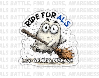 Ride for ALS Awareness PNG: Lou Gehrig's Disease Ribbon (Digital Download)