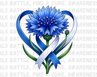 ALS Awareness LOGO PNG: Cornflower Design (Digital Download)