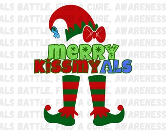 ALS Awareness PNG: Raise Awareness Christmas elf Digital Download