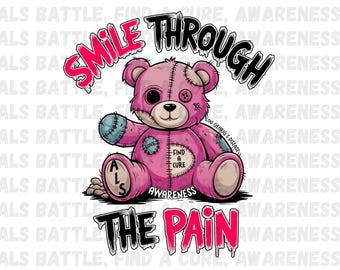 ALS Awareness Teddy Bear PNG: Lou Gehrig's Disease (Digital Download)