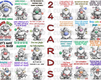ALS PDF: Raise Awareness 24- "5.5 x "4.25 Christmas Cards Santa's elves Digital Downloads