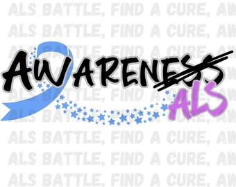 ALS Awareness PNG: Lou Gehrig's Disease Support (Digital Download)