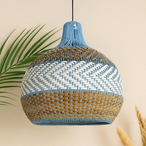 Rattan Pendelleuchte, Küstenstil Lampe, Rattanlampe, Boho-Stil, bali Dekor, handgemachtes Rattan, Rattan Pendelleuchte, tropisches Zuhause