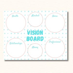 Vision Board, Vision Planner, Vision Board Planner, Vision Printable