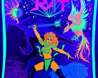 CASTLE RAT HOUND of Hell Uv Black Light Mini Poster Metal Doom 8.5"x11"