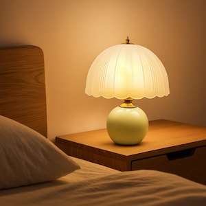 Mid Century Modern Mushroom Lamp: Retro Bedside Table Lamp