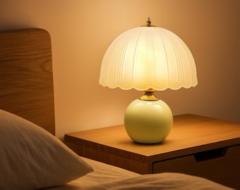 Mid Century Modern Mushroom Lamp: Retro Bedside Table Lamp
