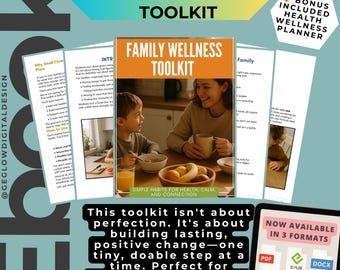 Family Wellness Toolkit Ebook, Healthy Habits, Connection (PDF, EPUB, DOCX)
