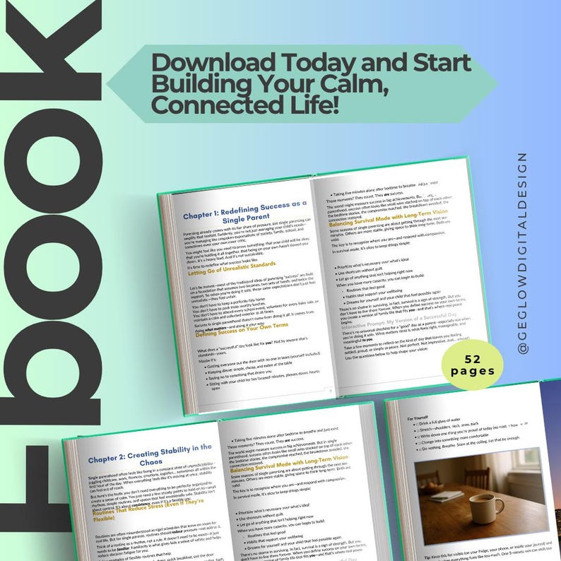 Single Parent Guide Ebook: Family Wellness, Mental Health Planner (PDF, EPUB, DOCX) image 4