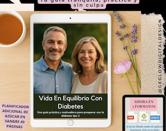 Ebook Salud, Diabetes Type 2 Guide, Control & Wellness Ebook + Planner (PDF, EPUB, DOCX)