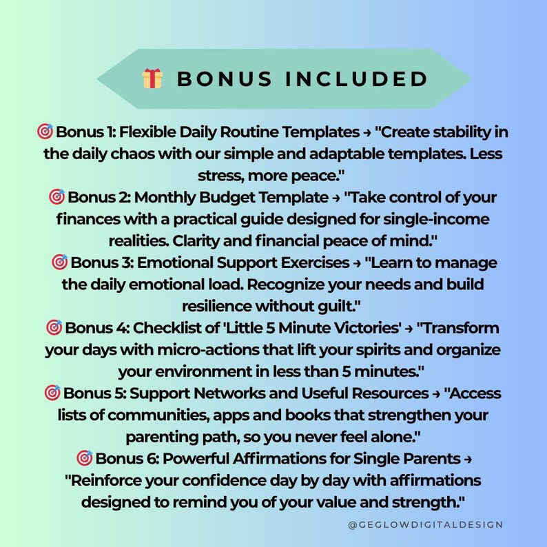 Single Parent Guide Ebook: Family Wellness, Mental Health Planner (PDF, EPUB, DOCX) image 5