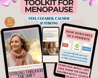 Menopause Wellness Guide, Symptom Tracker, Self-Care Planner, Self Love Kit, Perimenopause Coach,(Digital Download)