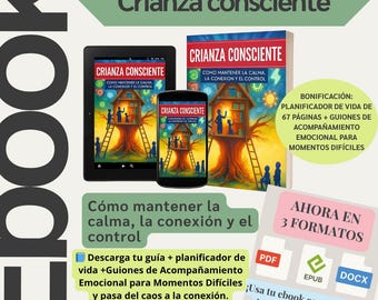 Livre électronique sur la parentalité consciente, guides de soutien émotionnel, planificateur de vie (téléchargement PDF)