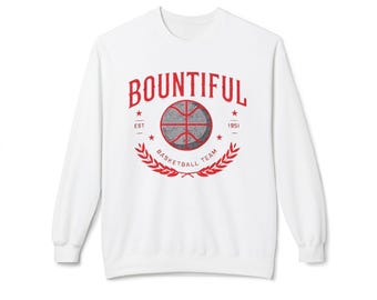 Bountiful High Basketball Sweatshirt, Unisex Braves, Redhawks, Bravehawks, Softstyle Fleece Crewneck, Cozy Pullover, Sporty Jumper