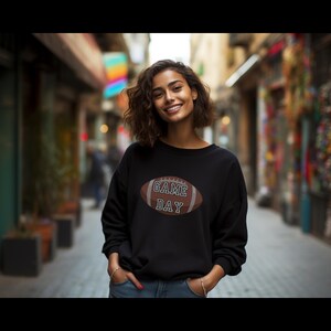 Football Game Day Sweatshirt - Sports Fan Crewneck, Football Lover Jumper, Game Day Apparel, Athletic Pullover, Team Spirit Clothing