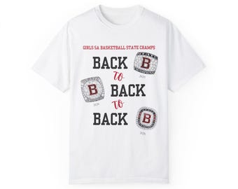Bountiful Girls Basketball State Champs T-shirt, Redhawks, 3 State Rings, Unisex Tee, Sports Fan Gift, Athletic Apparel