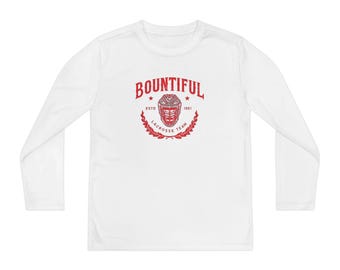 Long Sleeve Bountiful Lacrosse Shirt for Youth, Bountiful Redhawks, Boys & Girls, Competitor Tee