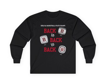 Bountiful Long Sleeve Tee, Girls Basketball State Champions Shirt, 3 Rings T-Shirt, Bountiful Team Apparel, Sports Fan, Game Day Clothing