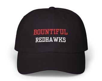 Bountiful Redhawks Dad Cap, Sports Baseball Hat for Fans, Classic Hat for Men, Adjustable Cap with Redhawk Logo, Sports Dad Hat