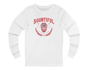 Bountiful High Lacrosse Long Sleeve Tee, Redhawks Braves Bravehawks, Unisex Jersey, Long Sleeve Shirt, Men Women, Red Lacrosse Shirt