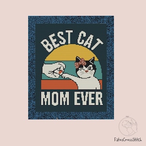 Best Cat Cross Stitch Pattern – Cozy & Cute – Digital PDF – Pattern Keeper Compatible – Charming Cat Pattern for Cat Lovers
