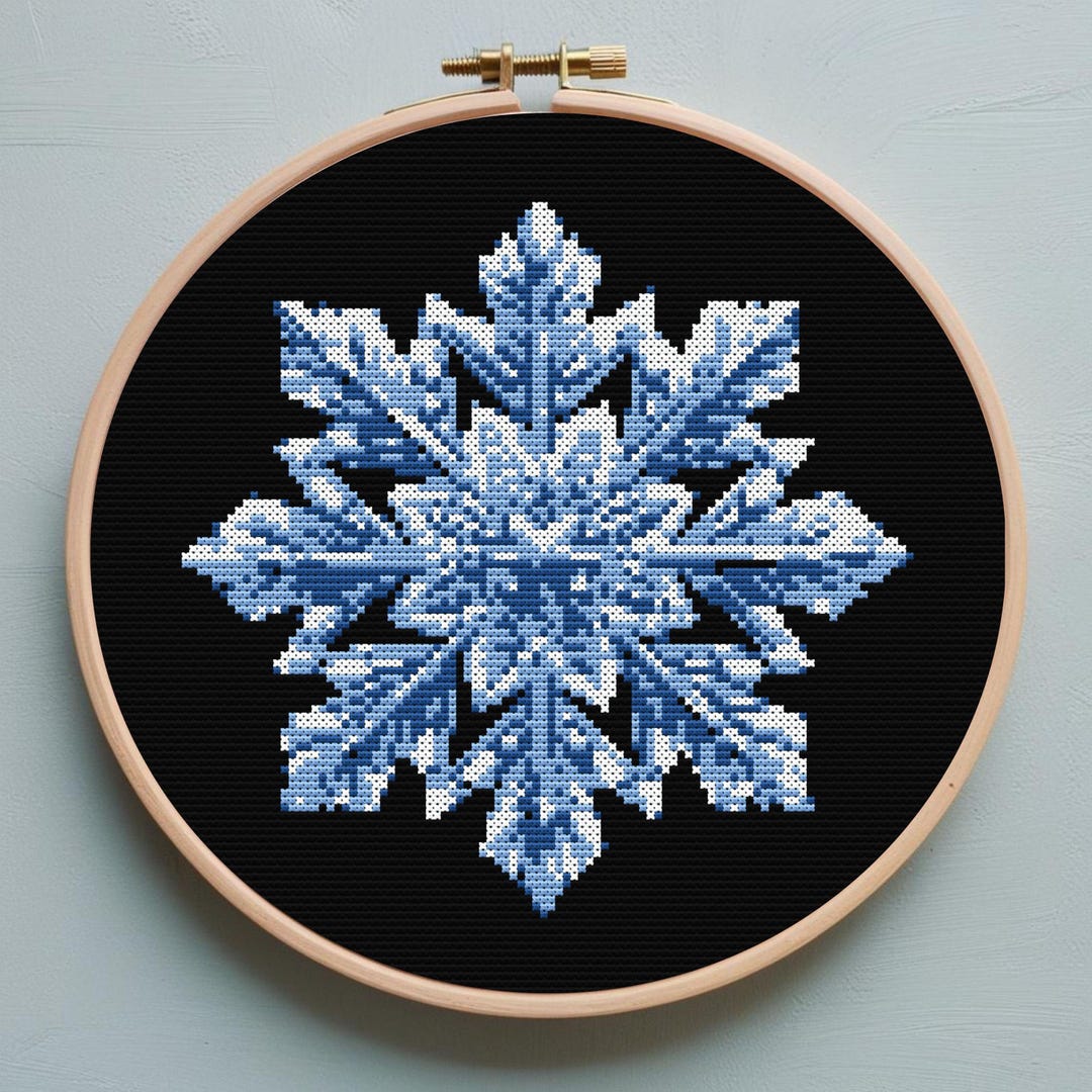 Snowflake Cross Stitch Pattern – Instant Digital Download – Fully ...