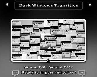 Windows Xp Stream Transition - Twitch Stinger - Dark Theme - Windows 95 - Error Screen - Glitch - Retro - Add On Stream - Streamlabs - Obs