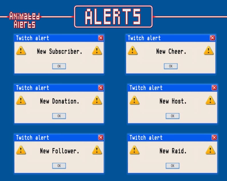 Animated Windows XP Twitch Overlay - Retro Computer - Desktop - Error ...