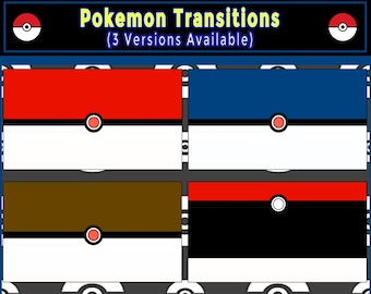 Pokeball Stinger Transition - Pokemon Twitch Transition Scene - Cute Screen Transition - Red - Add On Stream - Streamlabs - OBS