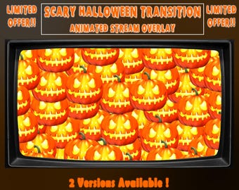 Scary Pumpkin Transition - Halloween - Horror - Creepy Alert - Spooky Stinger Transition - Animated Twitch Overlay - Add On Stream