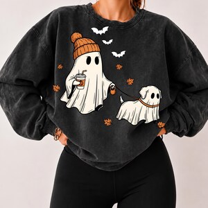 Cachorro Fantasma de Halloween PNG SVG, Fantasma Fofo svg, Fantasma Assustador, Temporada Assustadora, Halloween Fofo, Presente de Halloween, Presente para Ela imagem 2