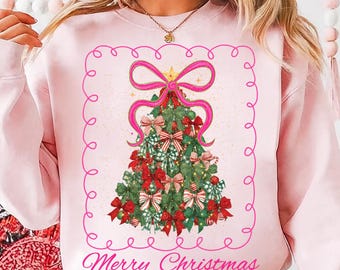 Christmas Tree Bow PNG, Coquette Christmas Sublimation Designs, Preppy Xmas Png, Christmas 2025 Png, Christmas Tree png, Trendy Christmas