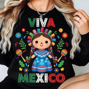 Viva Mexico Rag Doll Clipart: Mexican Folk Art PNG SVG,  Viva Mexico, Cinco De Mayo (Digital Download)