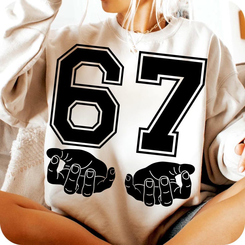 67 Meme Hands SVG PNG Bundle Funny Viral 67 Hand Sign Funny Hands Viral ...