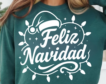 Feliz Navidad クリスマス PNG メリークリスマス PNG スペイン語のクリスマス PNG クリスマスシャツ昇華 DTF デザイン クリスマス PNG ガーリークリスマス PNG